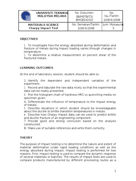 charpy impact shock testing lab report|impact test report pdf.